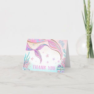 Tack för ditt kort för sjöjungfru Baby Shower