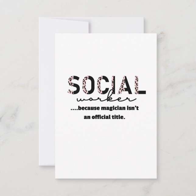 Tack för ditt kort för Social-arbetaren (Framsida)