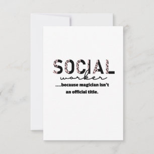 Tack för ditt kort för Social-arbetaren
