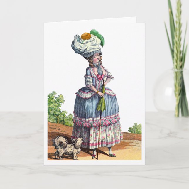 Tack för ditt kort för söt Fransk Mode Teckning (Framsida)