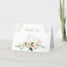 Tack för ditt kort för svan Baby Shower