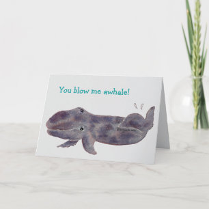 Tack för ditt kort för tecknad Whale Baby