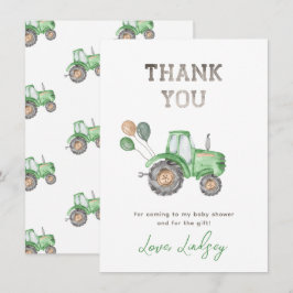 Tack för ditt kort för Tractor Baby Shower