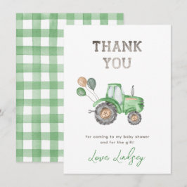 Tack för ditt kort för Tractor Baby Shower