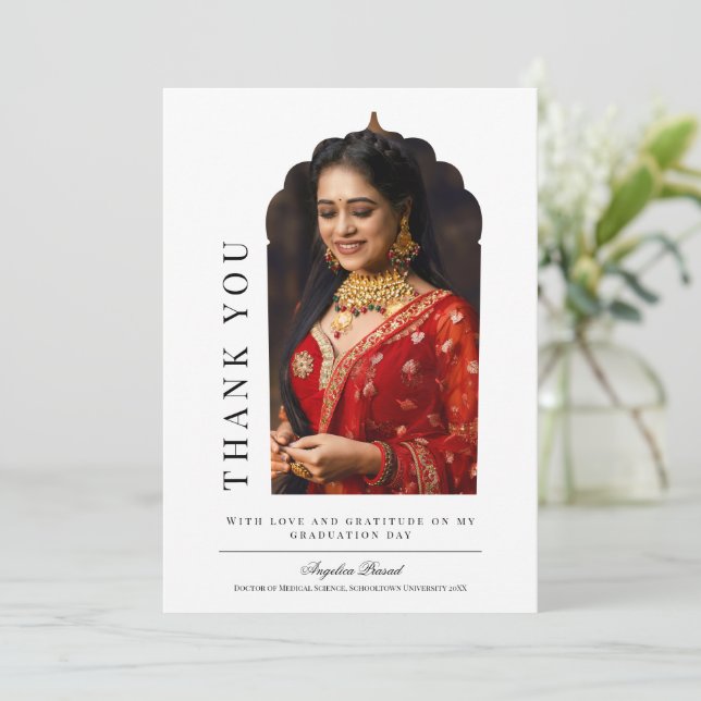 Tack för ditt kort för Traditionell Arch Studenten (Stående Fram)