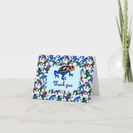 Tack för ditt kort för Tropical Frog Mönster - tom