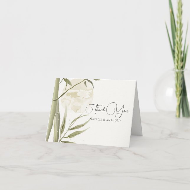 Tack för ditt kort för tropisk bamboo-färg (Framsida)