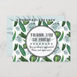 Tack för ditt kort för Tropiskt Foliage & Handflat