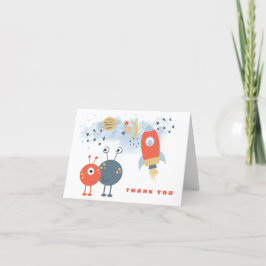 Tack för ditt kort för utomjordingar Spaceship Boy