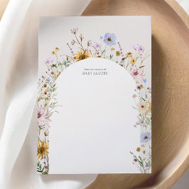 Tack för ditt kort för vår Wildblomsterbabyskor