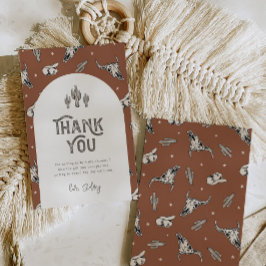 Tack för ditt kort för vilda western Baby Shower |