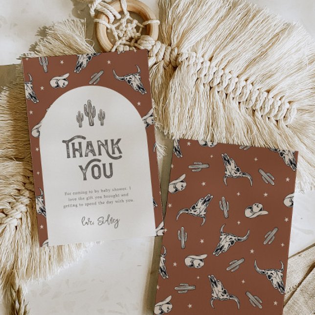 Tack för ditt kort för vilda western Baby Shower | (Skapare uppladdad)