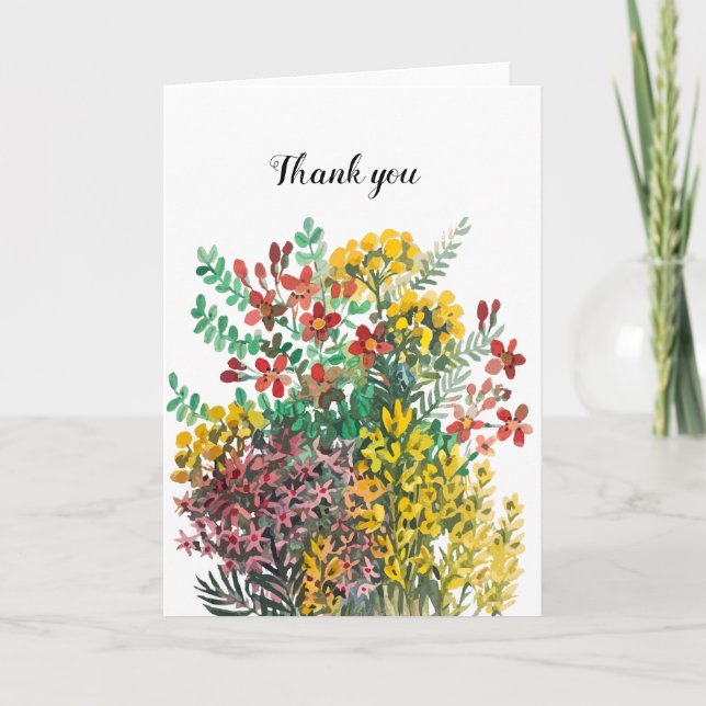 Tack för ditt kort för vildens masterblommor (Framsida)