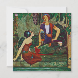 Tack för ditt kort för vintage Rie Cramer-illustra