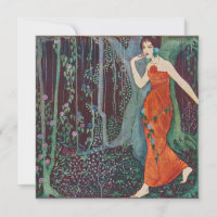 Tack för ditt kort för vintage Rie Cramer-illustra