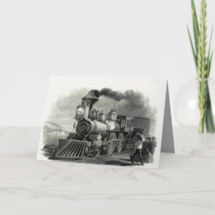 Tack för ditt kort för vintage Steam Tåg