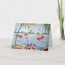 Tack för ditt kort för vintage Turner Flamingo Fri