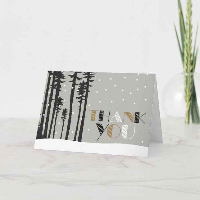 Tack för ditt kort för vinterscenen (Framsida)