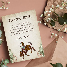 Tack för ditt kort för western Cowboy-Födelsedagsf