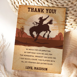 Tack för ditt kort för western Cowboy-Födelsedagsf