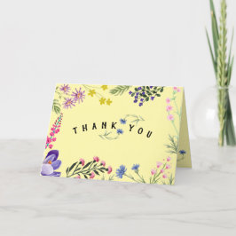 Tack för ditt kort för Wildblomma