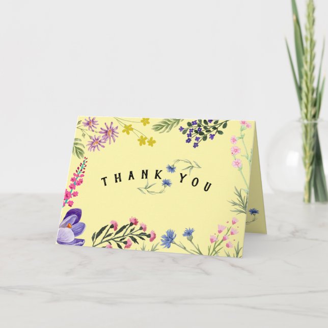 Tack för ditt kort för Wildblomma (Framsida)