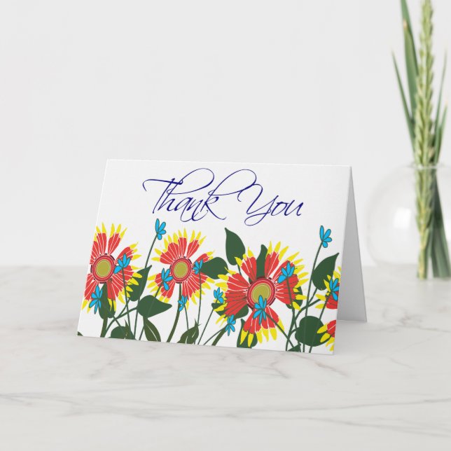 Tack för ditt kort för Wildblomma (Framsida)