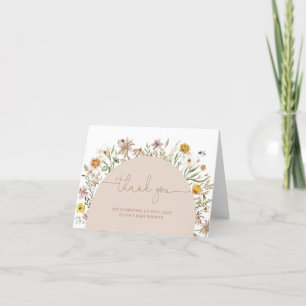 Tack för ditt kort för Wildblomma Boho Modern Baby