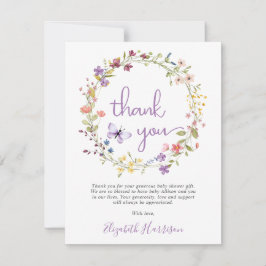 Tack för ditt kort för Wildblommans vattenfärgshöl