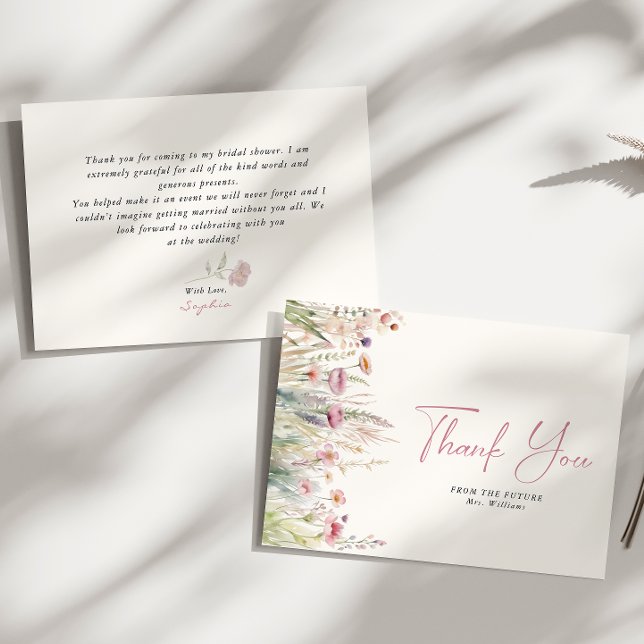 Tack för ditt kort för Wildblomme Fält Möhippa (Skapare uppladdad)