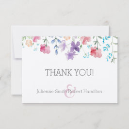 Tack för ditt kort för Wildblommor Rustic Blommigt