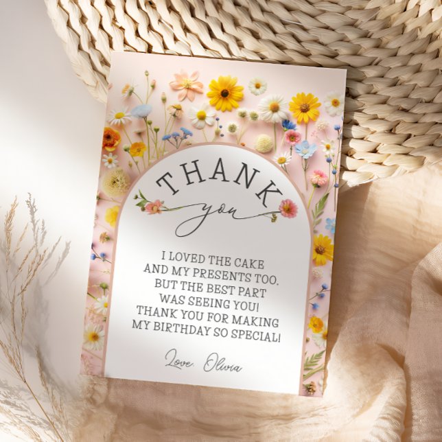 Tack för ditt kort för Wildbloms Födelsedagsfest (Skapare uppladdad)