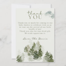 Tack för ditt kort för Winter Woodland Baby Shower