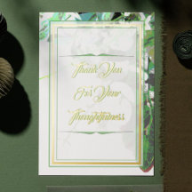 Tack för ditt kort Grey & Blommigt Botaniskt Bröll