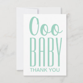 Tack för ditt kort: Grönt OOO Baby Tack