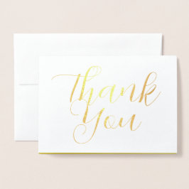 Tack för ditt kort, Guld Calligraphy-uppskattning Folierat Kort