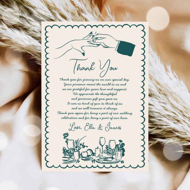 Tack för ditt kort Hand plockade Funky Teckning Br (Skapare uppladdad)