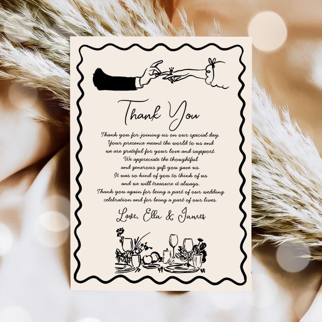 Tack för ditt kort Hand plockade Funky Teckning Br (Skapare uppladdad)