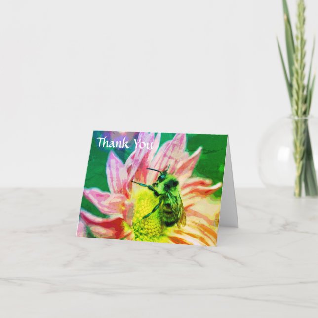 Tack för ditt kort, Humla om blomning Art (Framsida)