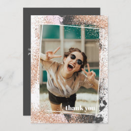 Tack för ditt kort i elegant Ro Guld Studenten