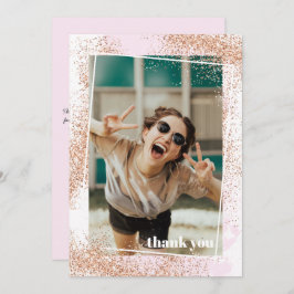 Tack för ditt kort i elegant Ro Guld Studenten