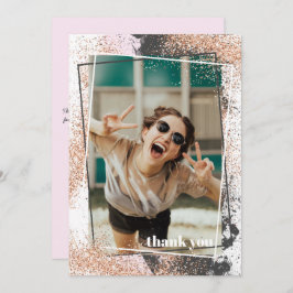 Tack för ditt kort i elegant Ro Guld Studenten