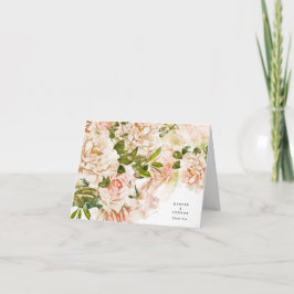 Tack för ditt kort i elegant Ro Romantik Bröllop