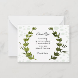 Tack för ditt kort i Grönt Dot Mönster