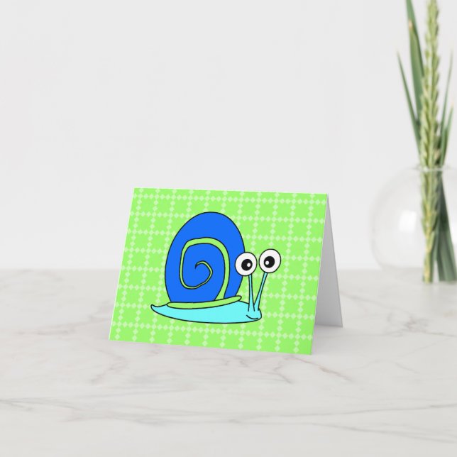 Tack för ditt kort i lycklig Snigel (Framsida)