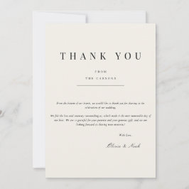 Tack för ditt kort i Modern och Elegant Beige