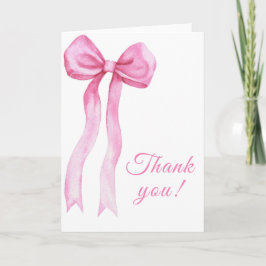 Tack för ditt kort i rosa Bow