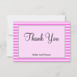 Tack för ditt kort i rosa Rand-format