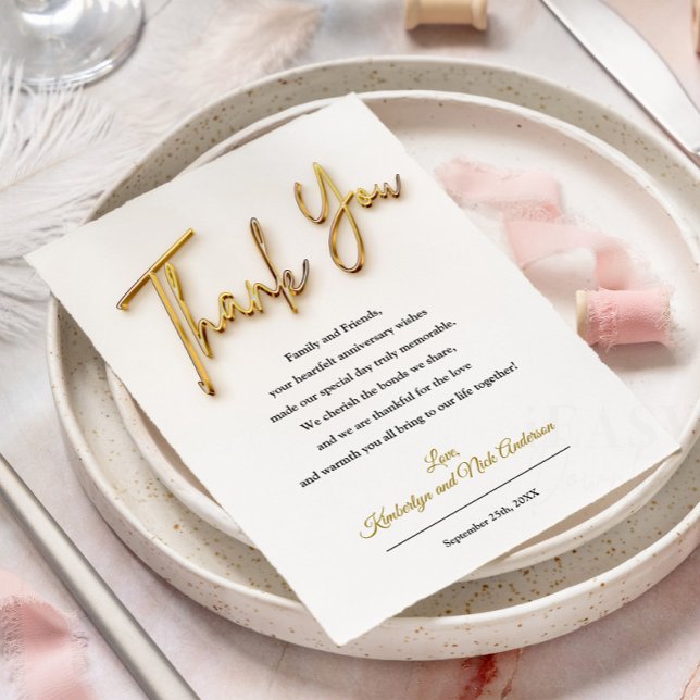 Tack för ditt kort i textdesignen 3d Guld (Skapare uppladdad)