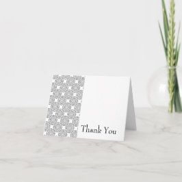 Tack för ditt kort i vintage Circle Mönster